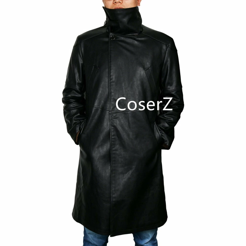 Coserz Promotion Blade Runner 2049 Officer K Trench Cosplay Costume, Ryan Gosling Jacket Long Leather Coat 4 Coserz Promotion Blade Runner 2049 Officer K Trench Cosplay Costume, Ryan Gosling Jacket Long Leather Coat