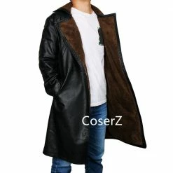 Coserz Promotion Blade Runner 2049 Officer K Trench Cosplay Costume, Ryan Gosling Jacket Long Leather Coat 11 Coserz Promotion Blade Runner 2049 Officer K Trench Cosplay Costume, Ryan Gosling Jacket Long Leather Coat