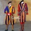 Coserz Promotion Custom Made Carnival Switzerland Soldiers Costume Cosplay Costume Swiss Guard Costume