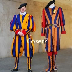 Coserz Promotion Custom Made Carnival Switzerland Soldiers Costume Cosplay Costume Swiss Guard Costume