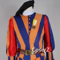 Coserz Promotion Custom Made Carnival Switzerland Soldiers Costume Cosplay Costume Swiss Guard Costume