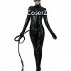 Coserz Catwoman Costume Black Catsuit Halloween Cosplay Costume With Mask Promotion