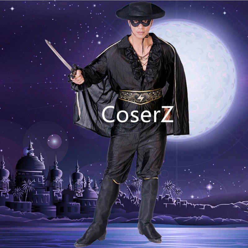 Coserz Promotion Chivalrous Robbers Swordsman Zorro Costume, Custom Zorro Cosplay Costume With Boots Cover 3 Coserz Promotion Chivalrous Robbers Swordsman Zorro Costume, Custom Zorro Cosplay Costume With Boots Cover