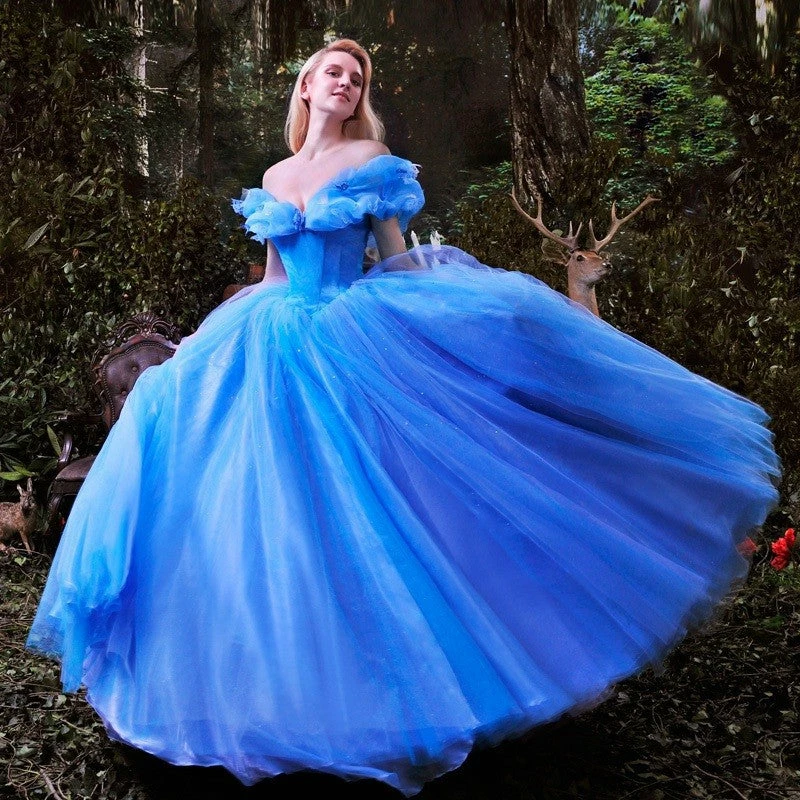 Princess Cinderella Dress 2015 Movie, Cinderella Cosplay Costume 3 Princess Cinderella Dress 2015 Movie, Cinderella Cosplay Costume
