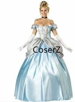Coserz Custom Cinderella Dress Cinderella Cosplay Costume With Gloves