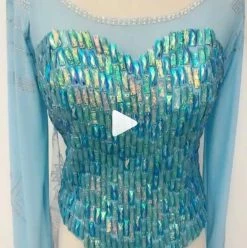 DS16 Deluxe Princess Elsa Dress Elsa Cosplay Costume Park Version For Adult For Girls