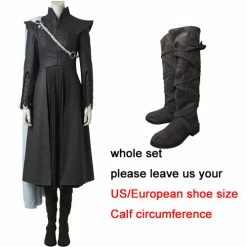 Coserz Promotion Game Of Thrones Season 7 Daenerys Targaryen Cosplay Costume With Cloak Boots