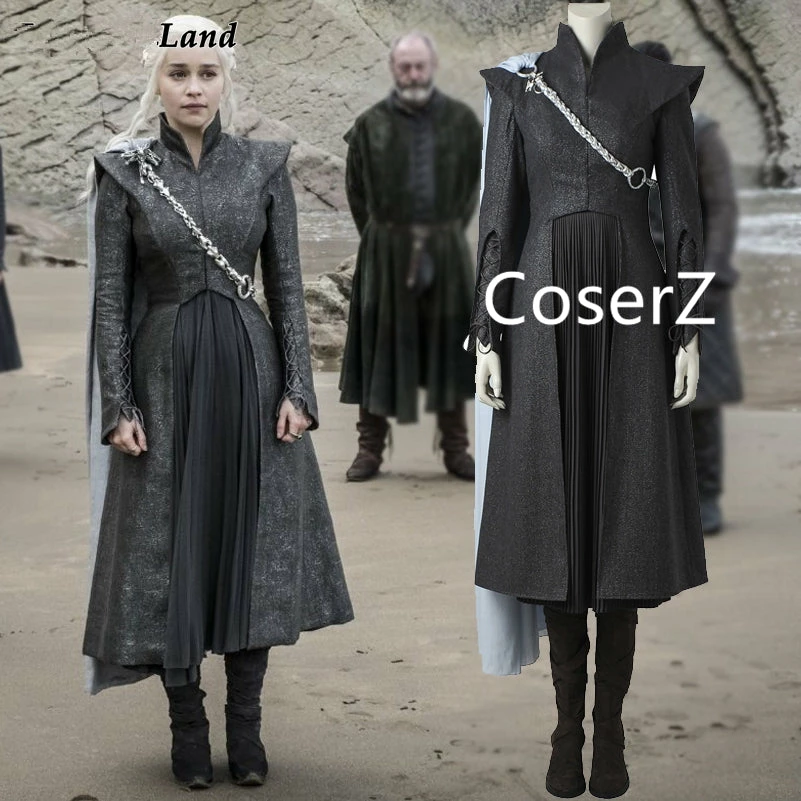 Coserz Game Of Thrones Season 7 Daenerys Targaryen Cosplay Costume With Cloak Promotion 3 Coserz Game Of Thrones Season 7 Daenerys Targaryen Cosplay Costume With Cloak Promotion