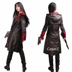 Coserz Devil May Cry Dante Cosplay Costume DMC 5 Leather Jacket Trench Coat Promotion