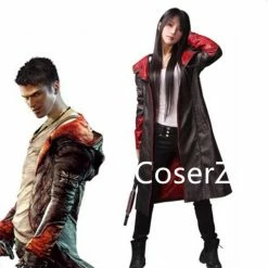 Coserz Devil May Cry Dante Cosplay Costume DMC 5 Leather Jacket Trench Coat Promotion