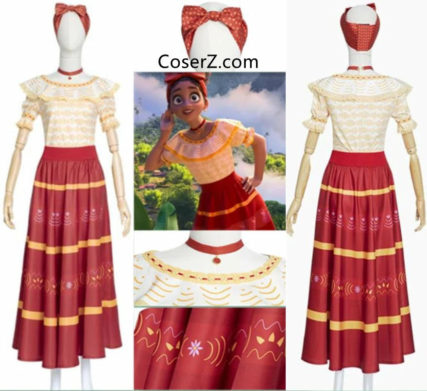 Coserz Dolores Encanto Outfit Cosplay Costume: Dolores Madrigal Costume, Dolores Madrigal Dress 3 Coserz Dolores Encanto Outfit Cosplay Costume: Dolores Madrigal Costume, Dolores Madrigal Dress