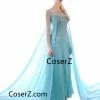 Princess Deluxe Frozen Elsa Dress, Elsa Costume Halloween Cosplay Costume