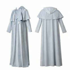 Game FF14 Final Fantasy XIV Endwalker Venat Hydaelyn Robe Cosplay Costume Grey/Black Outfits