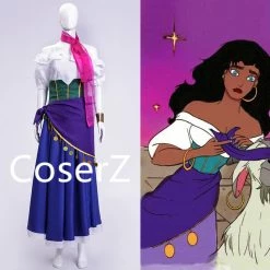 Coserz Custom Esmeralda Costume, Esmeralda Dress Cosplay Halloween Costume