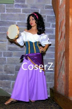 Coserz Promotion Esmeralda Costume For Adults, Esmeralda Dress Halloween Costume