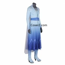 Princess Frozen 2 Elsa Dress Blue Elsa Outfit For Adult Cosplay Costume ES021 13 Princess Frozen 2 Elsa Dress Blue Elsa Outfit For Adult Cosplay Costume ES021