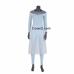 Princess Frozen 2 Elsa Dress Blue Elsa Outfit For Adult Cosplay Costume ES021 14 Princess Frozen 2 Elsa Dress Blue Elsa Outfit For Adult Cosplay Costume ES021