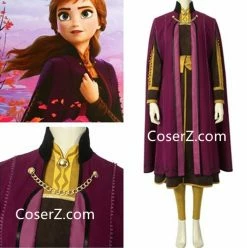 Princess Frozen 2 Anna Costume, Anna Dress, Frozen II (2019) Anna Cosplay Halloween Costume
