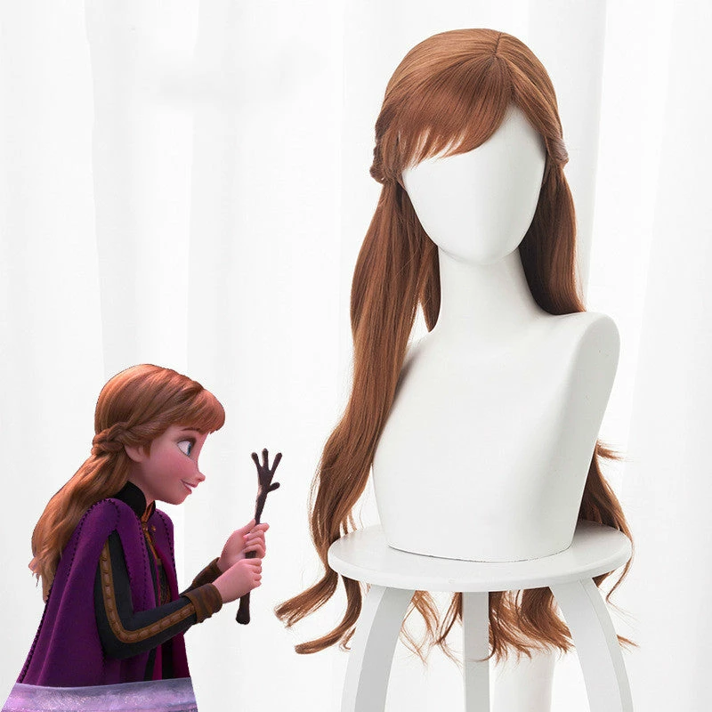 Princess Frozen 2 Anna Wig, New Anna Frozen 2 Hair Cosplay Wig 5 Princess Frozen 2 Anna Wig, New Anna Frozen 2 Hair Cosplay Wig