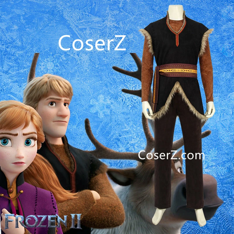 Princess Frozen 2 Men's Kristoff Costume Adult, New Kristoff Frozen Costume 3 Princess Frozen 2 Men's Kristoff Costume Adult, New Kristoff Frozen Costume