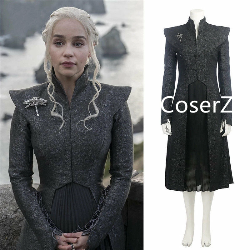 Coserz Game Of Thrones Season 7 Daenerys Targaryen Cosplay Costume Adult Mother Of Dragons Halloween Dress 3 Coserz Game Of Thrones Season 7 Daenerys Targaryen Cosplay Costume Adult Mother Of Dragons Halloween Dress