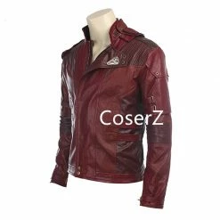 Coserz Star Lord Leather Jacket Short Cosplay Halloween Costume, Guardians Of The Galaxy 2 Star Lord Costume