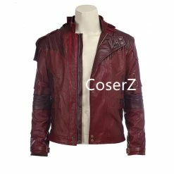 Coserz Star Lord Leather Jacket Short Cosplay Halloween Costume, Guardians Of The Galaxy 2 Star Lord Costume