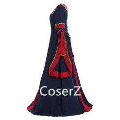 Coserz Custom Guinevere Navy Blue Bordeaux Victorian Women Dress Costume Promotion