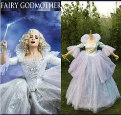 Princess Cinderella Fairy Godmother Costume, Fairy Godmother Dress For Adult