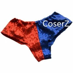 Coserz Promotion Harley Quinn Sequins Underwear Shorts Lined Pants Cosplay Costume