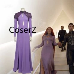 Coserz Inhumans Cosplay Costume Medusa Costume Women Medusa Purple Dress Promotion