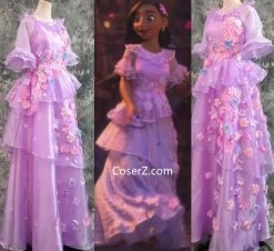 Coserz Isabela Encanto Dress, Encanto Isabela Costume, Encanto Isabela Dress Costume Outfits