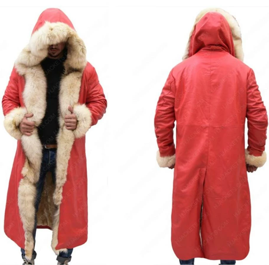 Coserz Kurt Russell As Santa Claus Costume Leather Trench Coat Inspired The Christmas Chronicles Promotion 3 Coserz Kurt Russell As Santa Claus Costume Leather Trench Coat Inspired The Christmas Chronicles Promotion