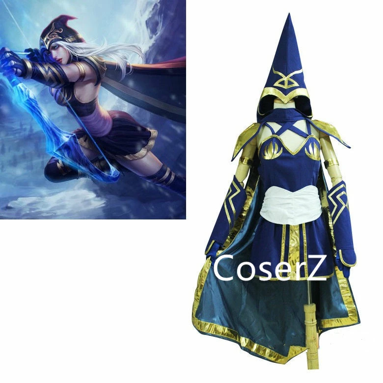 Coserz LOL League Of Legends The Frost Archer Ashe Cosplay Costume