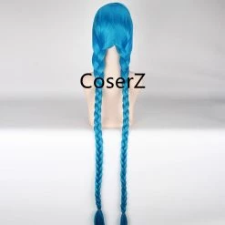 Coserz League Of Legends LOL Jinx Wig 120cm Long Two Braid Cosplay Wig Promotion 17 Coserz League Of Legends LOL Jinx Wig 120cm Long Two Braid Cosplay Wig Promotion