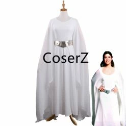 Coserz Princess Leia Dress White Leia Costume Adult Star Wars The Last Jedi Cosplay Costume