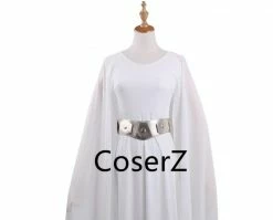 Coserz Princess Leia Dress White Leia Costume Adult Star Wars The Last Jedi Cosplay Costume