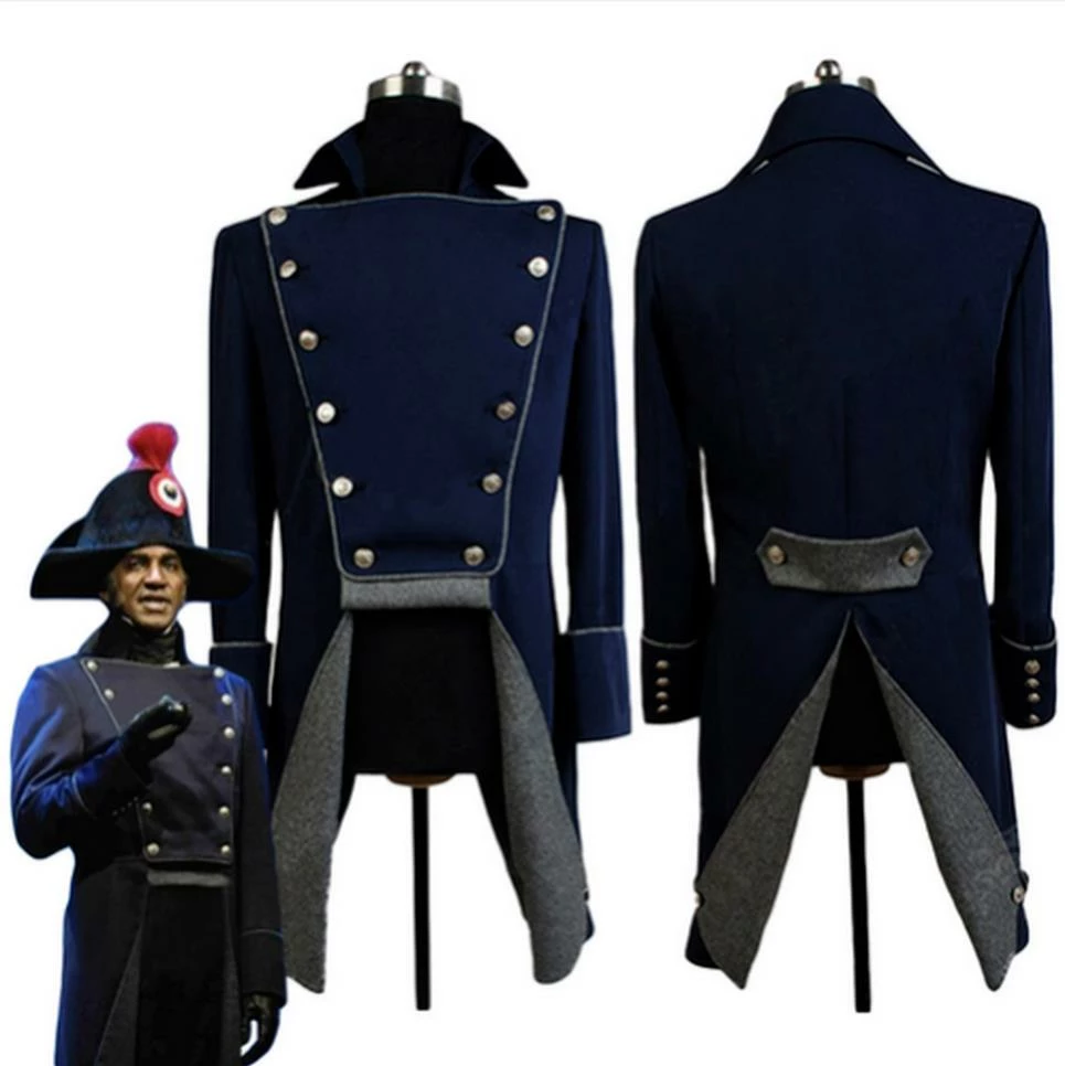Movie/TV Les Miserables Norm Lewis Javert Jacket Cosplay Costume 4 Movie/TV Les Miserables Norm Lewis Javert Jacket Cosplay Costume