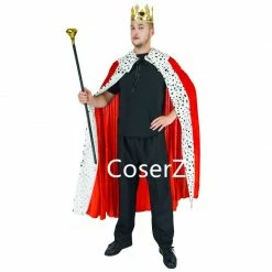 Coserz Luxury King Costume With Cape And Crown For Adults Promotion