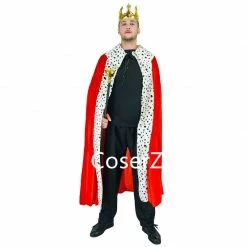 Coserz Luxury King Costume With Cape And Crown For Adults Promotion