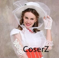 Coserz Mary Poppins Costume With Red Satin Mary Dress Promotion