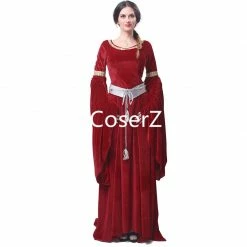 Coserz Medieval Renaissance Victorian Evening Dresses Medieval Renaissance Costume Ball Gown Red Blue Promotion