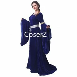 Coserz Medieval Renaissance Victorian Evening Dresses Medieval Renaissance Costume Ball Gown Red Blue Promotion