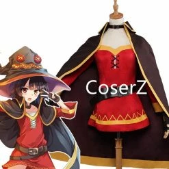 Coserz Megumin Costume KonoSuba God's Blessing On This Wonderful World Costume Megumin Cosplay Costume