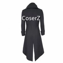 Coserz Promotion Mens Victorian Cosplay Costume Gothic Tailcoat Jacket Steampunk Trench Coat