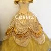 BE529 Beauty And The Beast Belle Dress, Princess Belle Cosplay Halloween Costume