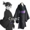 Coserz Noragami Yato Cosplay Costume Black Kimono Yukata