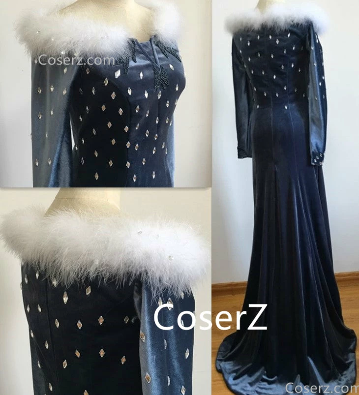 Princess Custom Olaf's Frozen Adventure Elsa Dress, Elsa Costume, Elsa Cosplay Costume Without Cloak 5 Princess Custom Olaf's Frozen Adventure Elsa Dress, Elsa Costume, Elsa Cosplay Costume Without Cloak