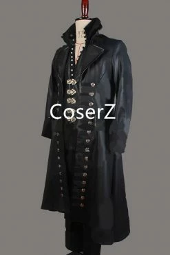 Coserz Once Upon A Time Cosplay Costume Captain Hook Costume Black Jacket Full Sets Halloween Costume Promotion