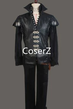 Coserz Once Upon A Time Cosplay Costume Captain Hook Costume Black Jacket Full Sets Halloween Costume Promotion